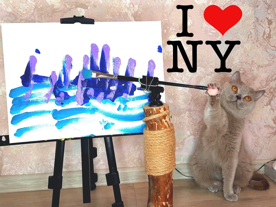 Painting by Animal Animalmade Art Cat Painting NY Cat Mom Etsy