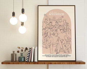 Seventeen Face The Sun | SVT Carat Seventeen Edit | K-Pop Art | Digital Art Print