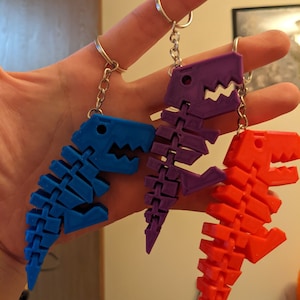 Flexible T-Rex Keychain - Many Colors Available
