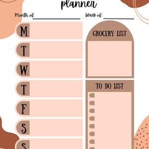 Weekly meal planner