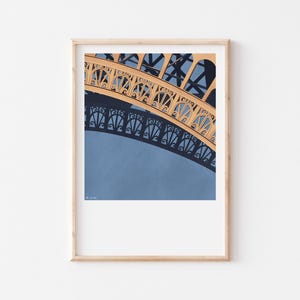 PARIS POSTER, Eiffelturm, Illustration der Stadt Paris, Eiffel, Pariser Sonnenuntergang