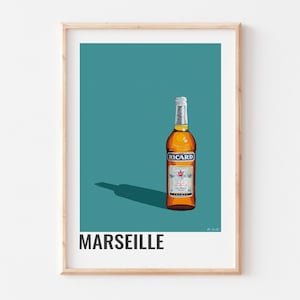 MARSEILLE POSTER, RICARD poster, Marseille patsis, Marseille home decoration Marseille city poster, Marseille alcohol poster