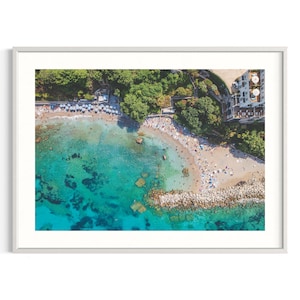 Capri / Costa Amalfitana / Fotografía aérea / Impresión de playa italiana