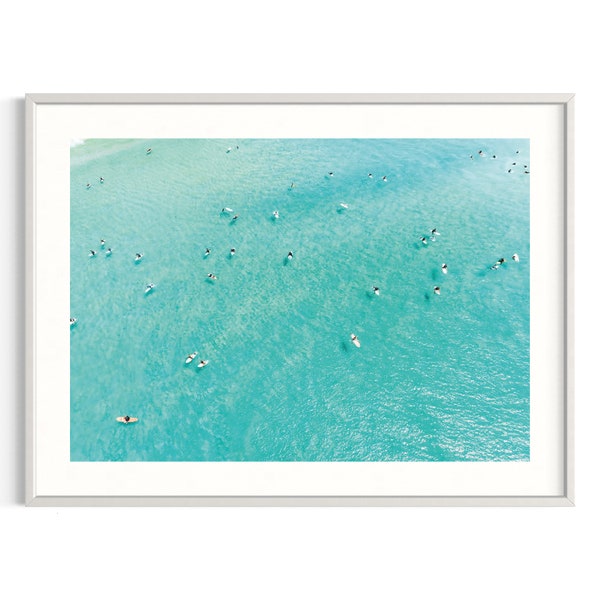 Ocean print download | Australian beaches | Maroubra Beach | Turquoise print | Surf poster | Wall art pint | Photo from above