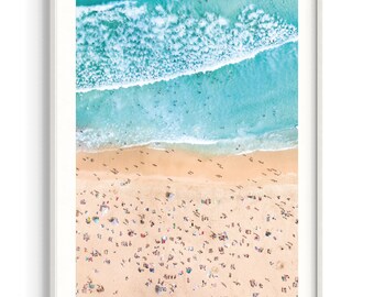 Bondi Beach Druck | Sydney Küstenwand Kunst | Ozean Fotografie | Australien Strand Decor