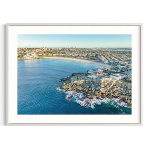 Nord Bondi Beach | Luftaufnahme | Klippen von Oben | Giclée Kunstdruck | Australien