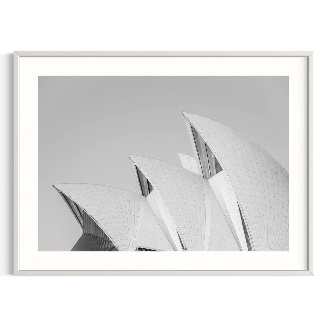 Sydney Opera House Black and White Print | Australia Wall Art | Modern ...