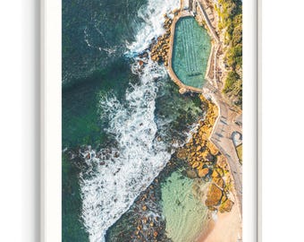 Bronte ocean pool print | Aerial photography | Australia art