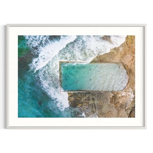 North Cronulla Rockpool / Fotografía aérea / Póster oceánico / Impresión artística giclée / Australia