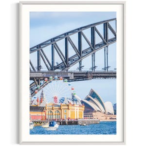 Kunst aan de muur Sydney Harbour Bridge | Sydney Opera House-print | Originele Australische fotografie