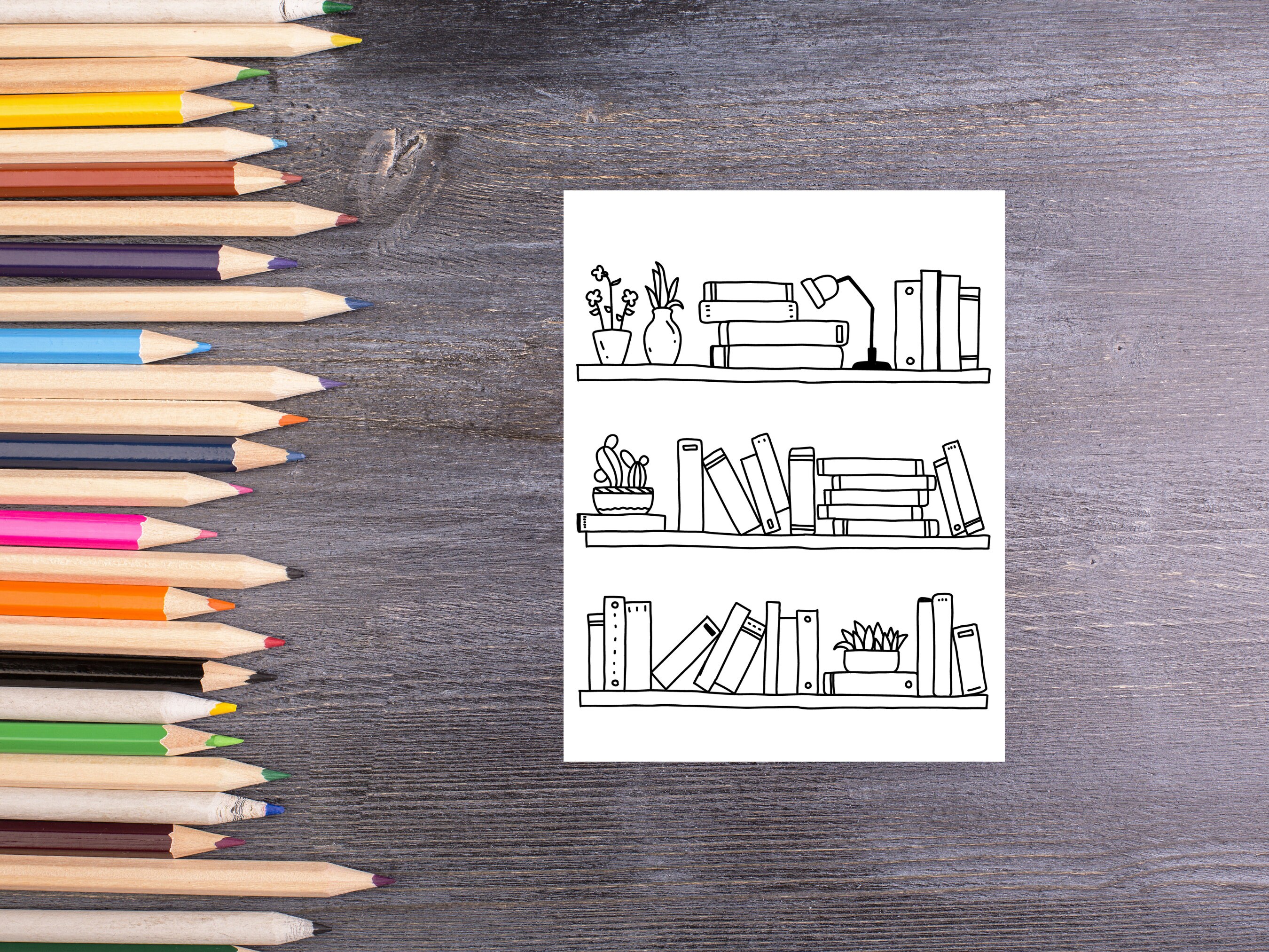 Printable Bookshelf Book Tracker Reading Log Book Tracker Etsy