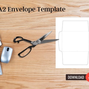 Printable Envelope Template, A7 5 X 7”, for Greeting Cards, SVG PDF ...