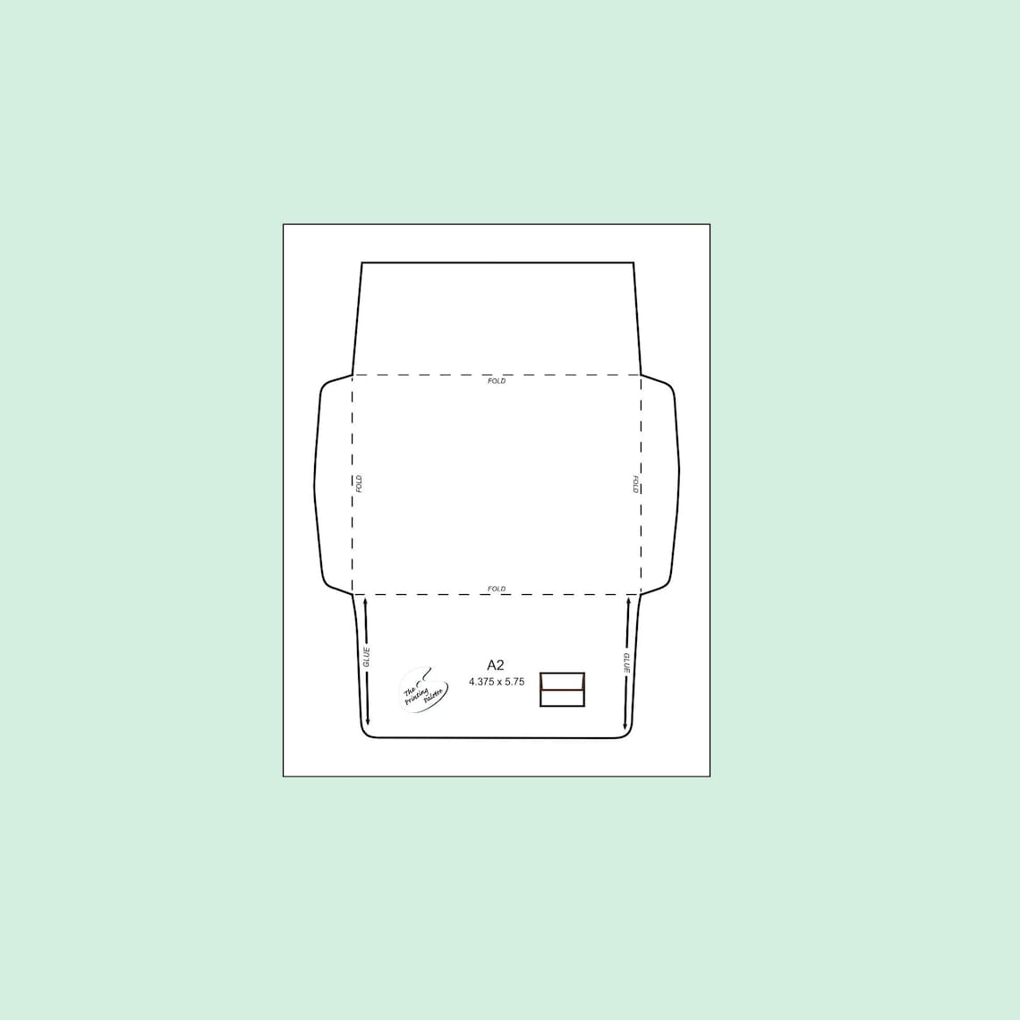 Envelope Template Printable A2 PDF SVG Envelope Template Etsy