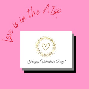 Printable Heart Valentine&#39;s Day Card: DIY Greeting Card (Digital Download)