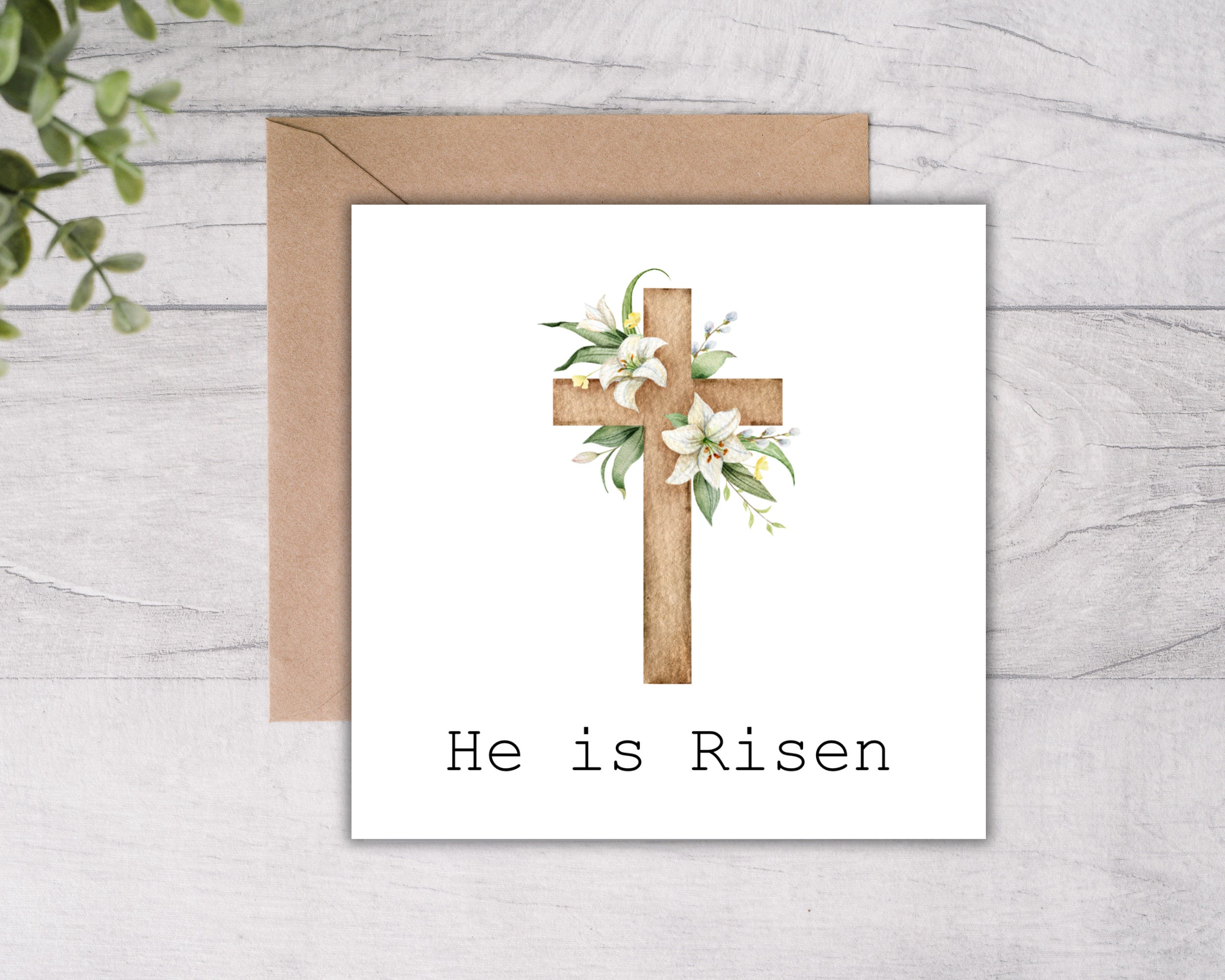 Easter Card Religious Printable Set, He is Risen Card, Bible Verse ...
