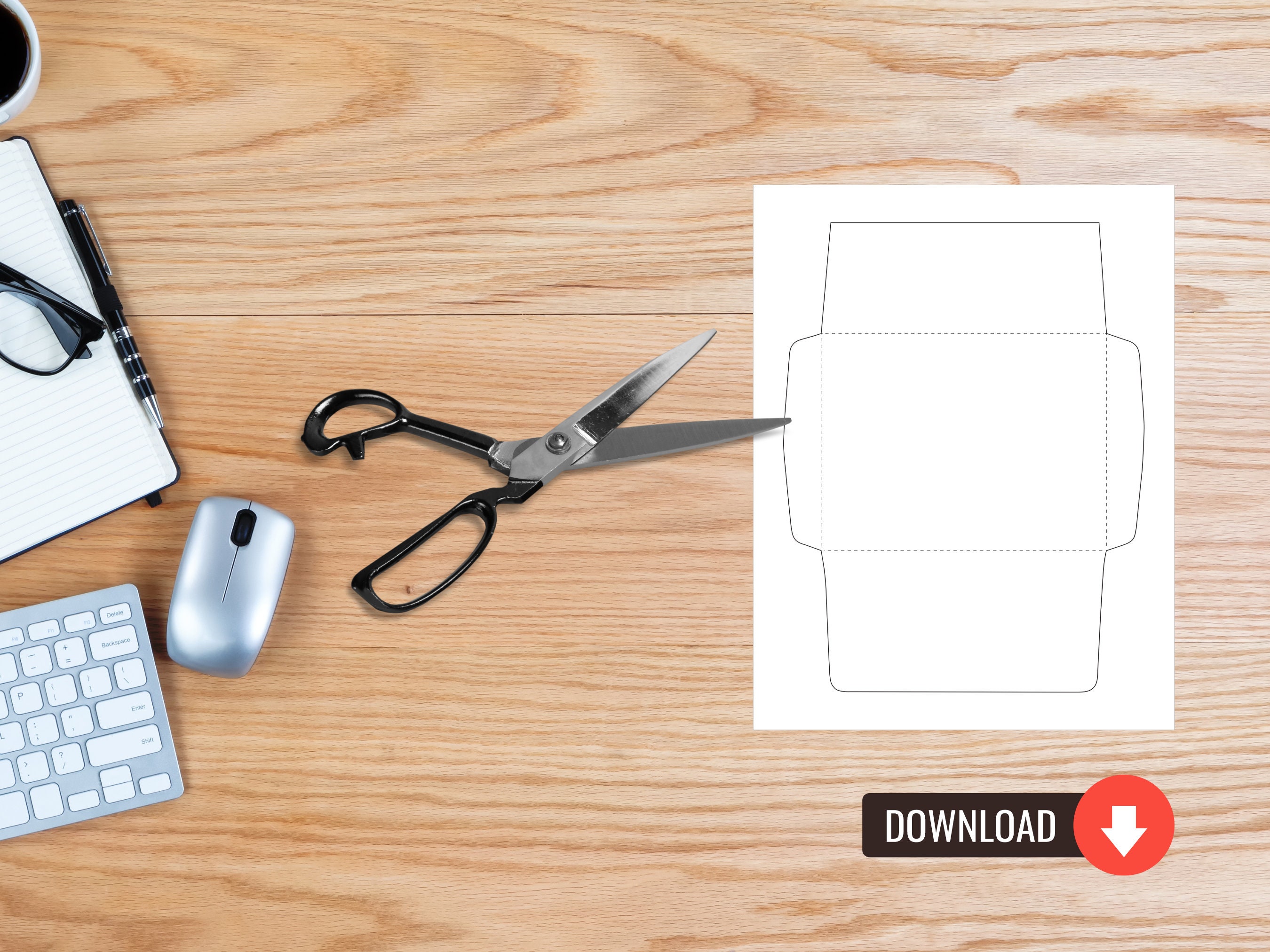 Envelope Template Printable, A2 PDF SVG Envelope Template, Envelopes ...