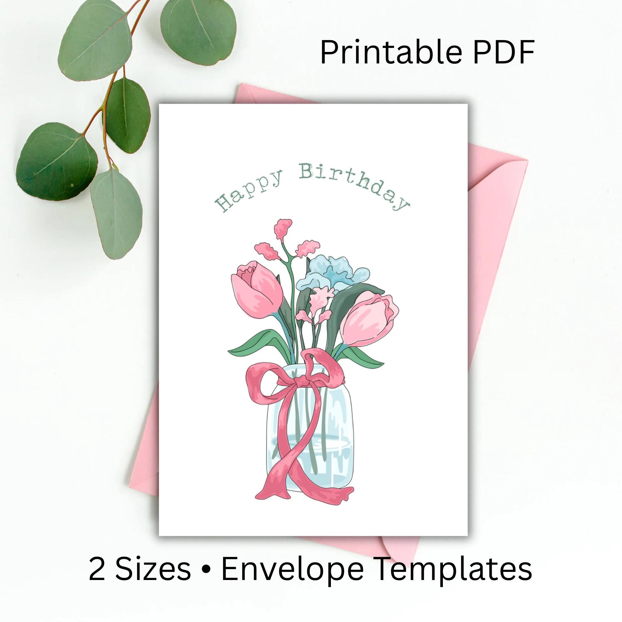 Biglietto Di Compleanno Per Lei Con Fiori E Lamina Oro – Divertente Ed Elegante – Fatto A Mano UK