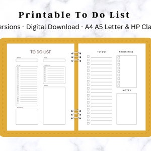 Lista de tareas imprimible, lista de tareas digital, plantilla de lista de tareas, bloc de notas digital Goodnotes, página de lista de verificación, tamaño carta A4/A5, descarga instantánea en PDF