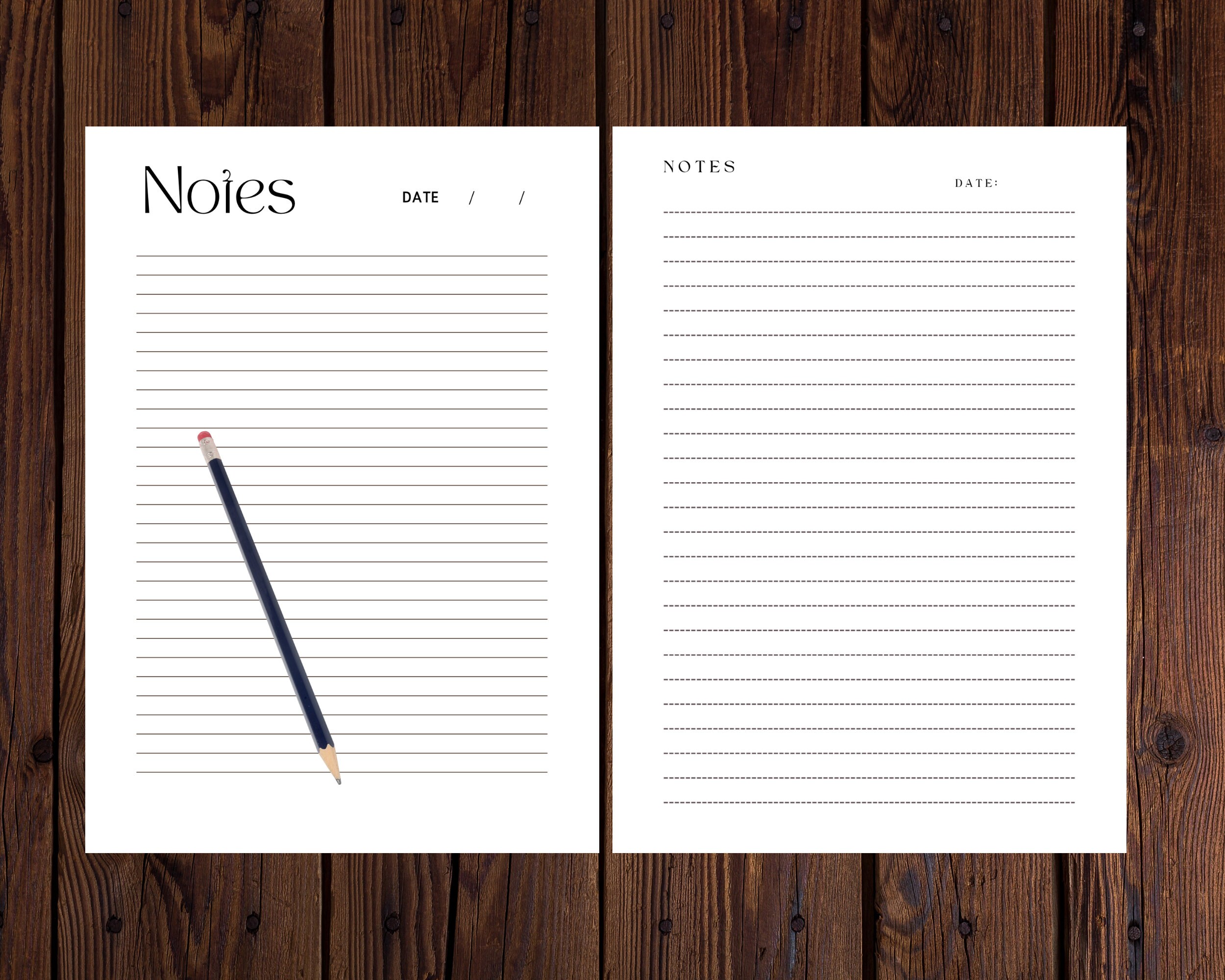 Lined Notes Page Lined Notes Page