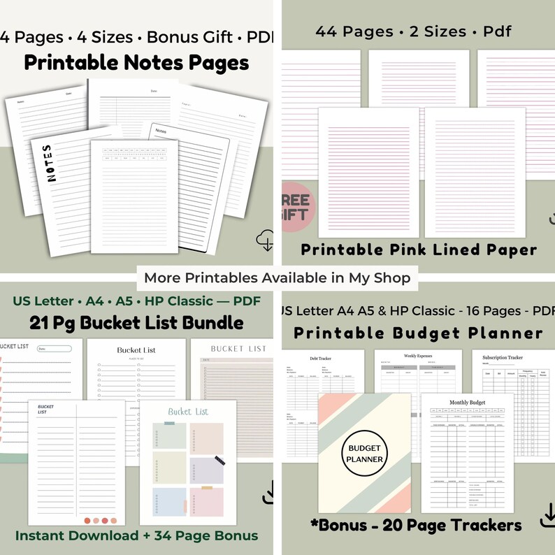 Password Log Organizer, Secure Login Tracker, Account Keeper, Digital PDF, US Letter A4 A5 HP Classic image 20