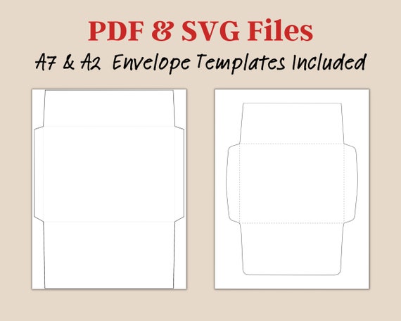 Printable Envelope Template, A7 5 X 7, for Greeting Cards, SVG PDF Envelope  Template A7, A7 A2 Envelope Template, Instant Digital Download 