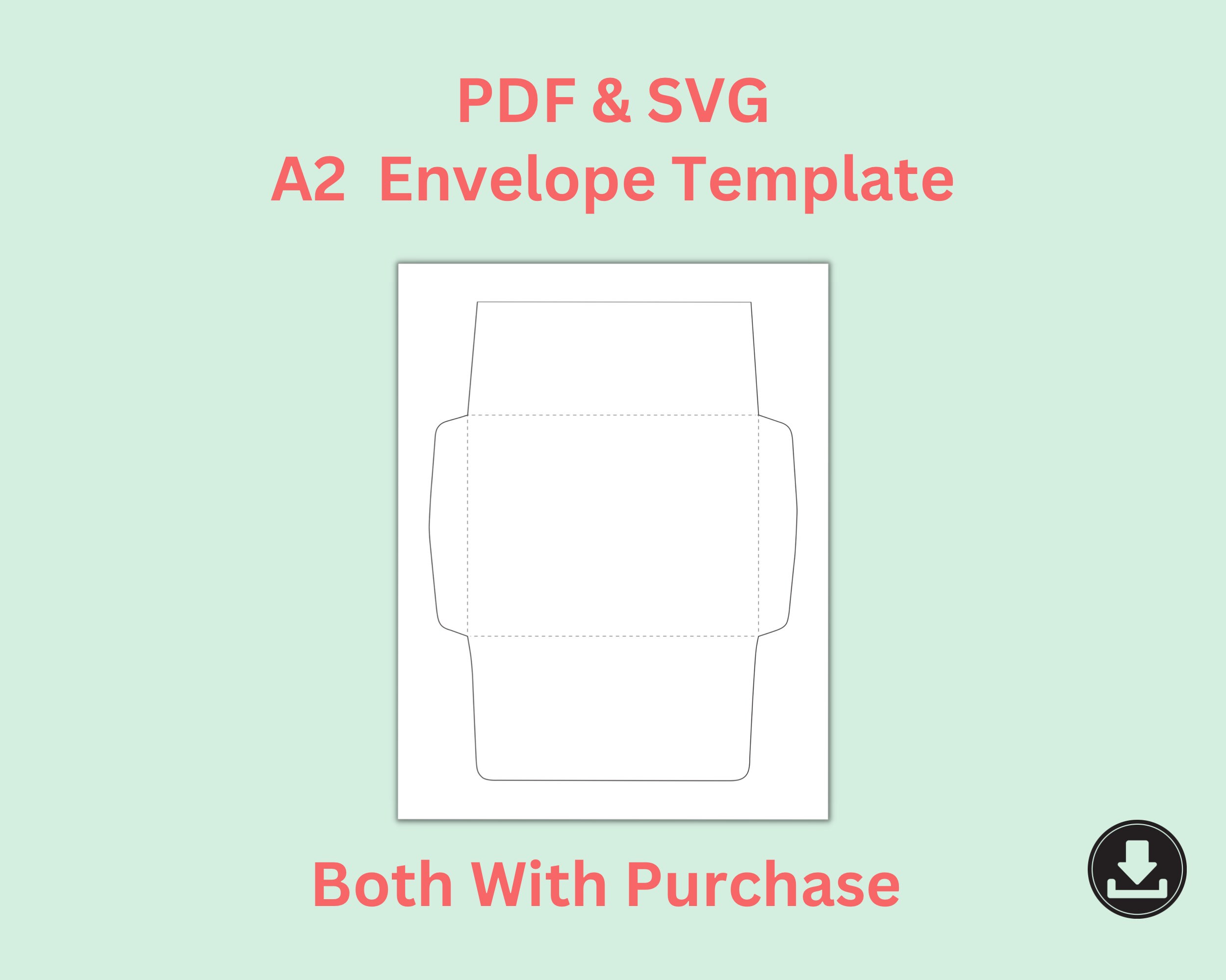Envelope Template Printable A2 PDF SVG Envelope Template - Etsy