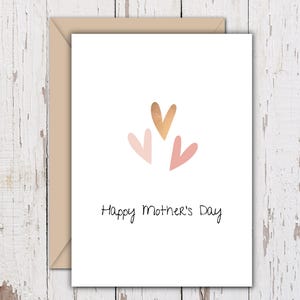 Carte de fête des mères pour maman, carte coeur minimaliste, conception de carte de maman simple, PDF numérique, 5 x 7