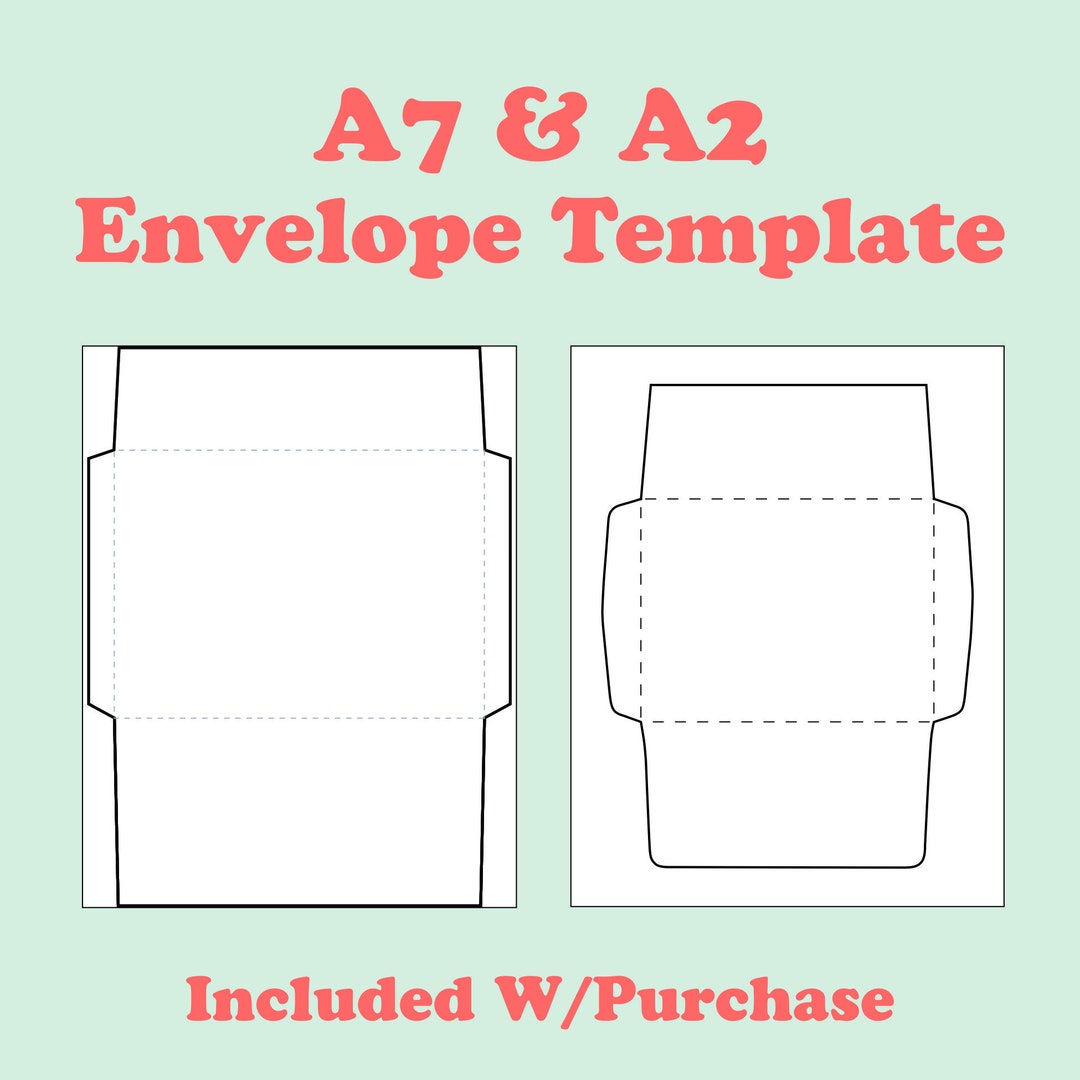 Printable Envelope Template A7 5 X 7 for Greeting Cards - Etsy