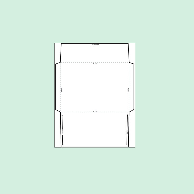 Printable Envelope Template A7 Letter for Greeting Cards Etsy UK