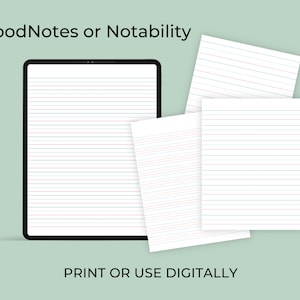 Handwriting Paper Digital, Handwriting Paper Printable, Practice ...