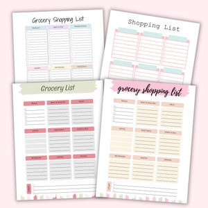 Grocery List, Grocery Shopping List, Grocery List Goodnotes, Grocery Shopping Template, Grocery List Printable, Grocery To Do List Digital