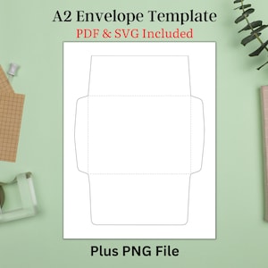 印刷可能な封筒テンプレート、A2 PDF PNG 封筒テンプレート、封筒テンプレート A2、グリーティング カード用、A2 封筒、デジタル即時ダウンロード