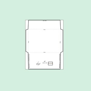 Printable Envelope Template A7 5 X 7 for Greeting Cards - Etsy