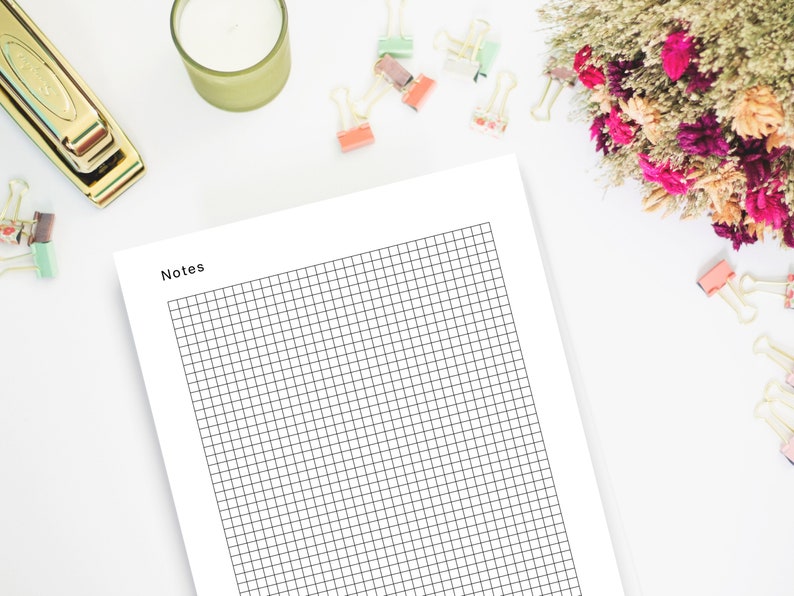 Colored Graph Paper, Note Sheets Printable, Digital PDF, US Letter A4 ...