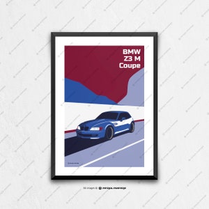 BMW Z3 M - car poster, automotive art, art prints, minimalist, birthday gift ideas, gifts for him unique, fathers day gifts