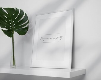 Arte mural con tipografía minimalista: diseño moderno con citas (descarga digital)