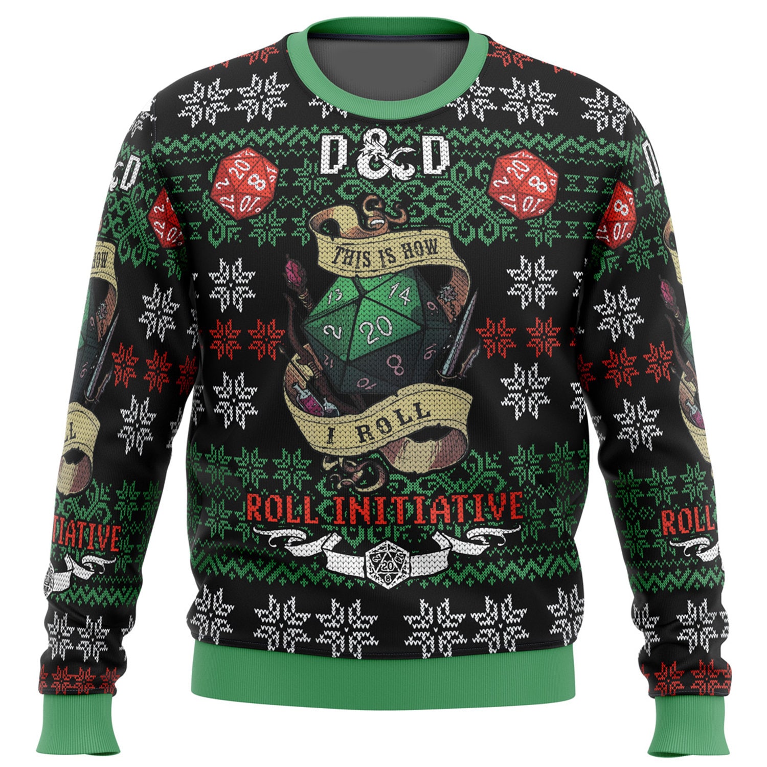 Dungeons and Dragons Christmas Sweater 