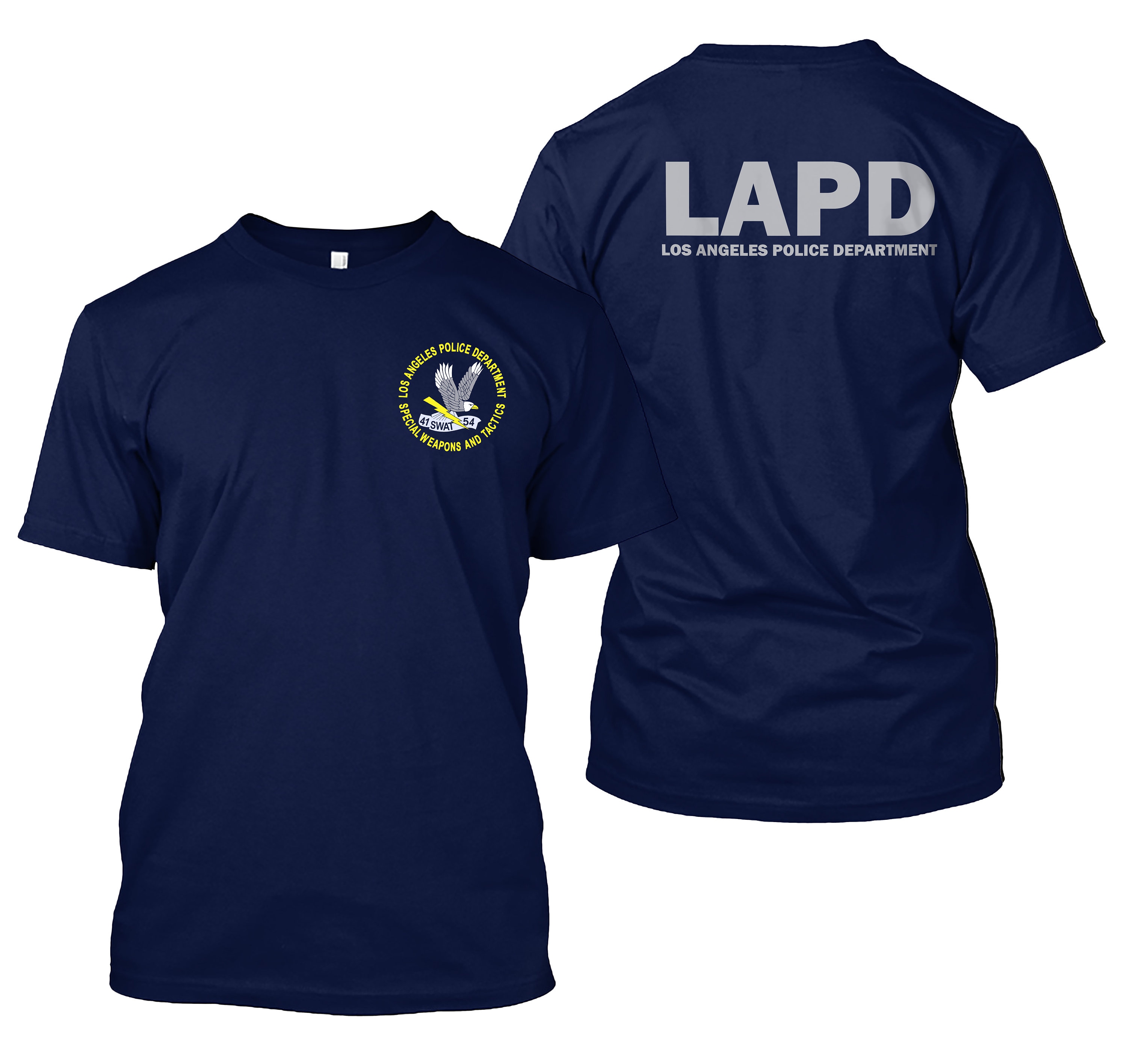 New LAPD Los Angeles SWAT Police Double sided tshirt sold by