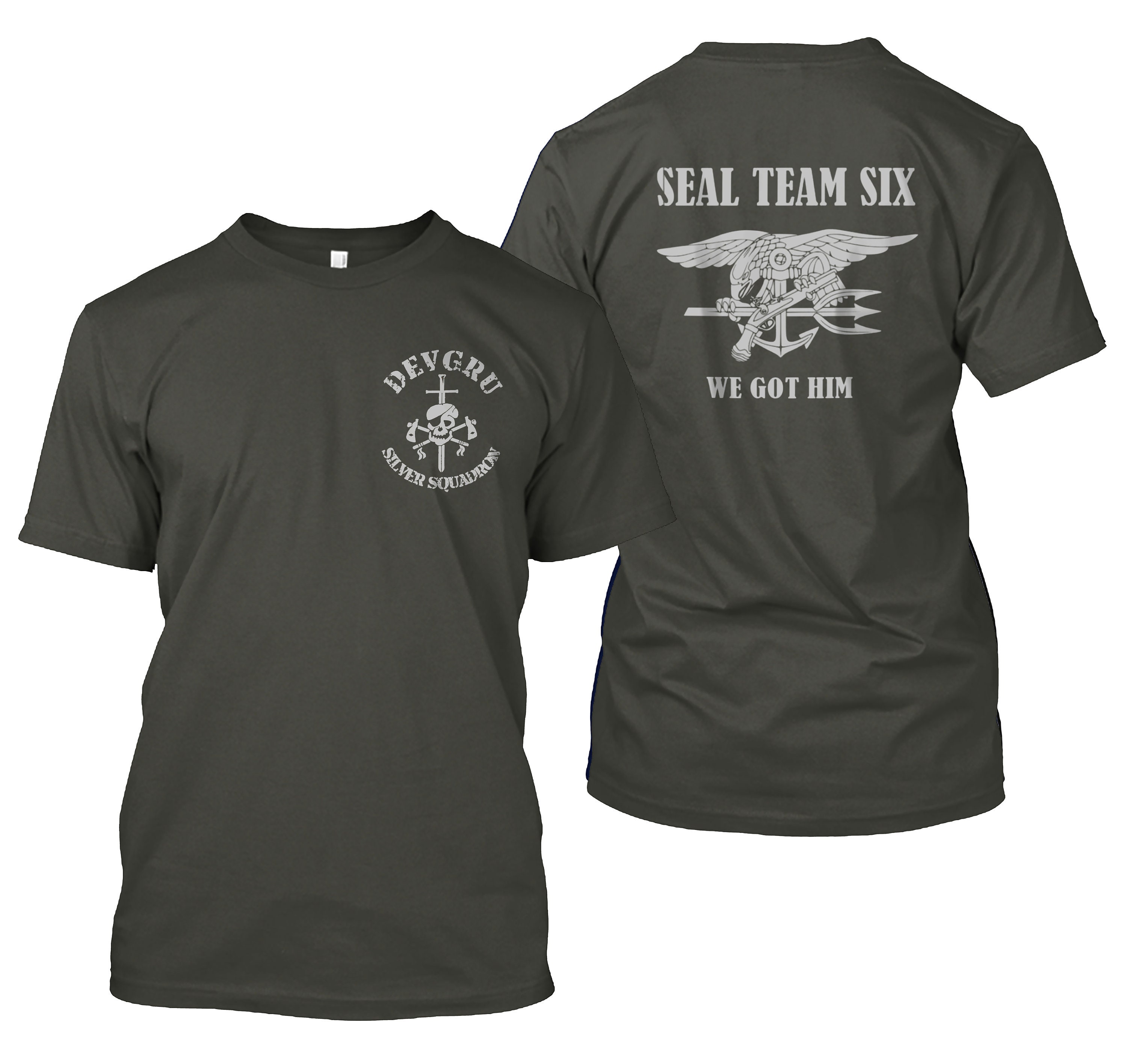 New Navy Seal Team 6 Six Devgru Silver Team Double sided tshirt sold by ChaZhan SKU 38423387