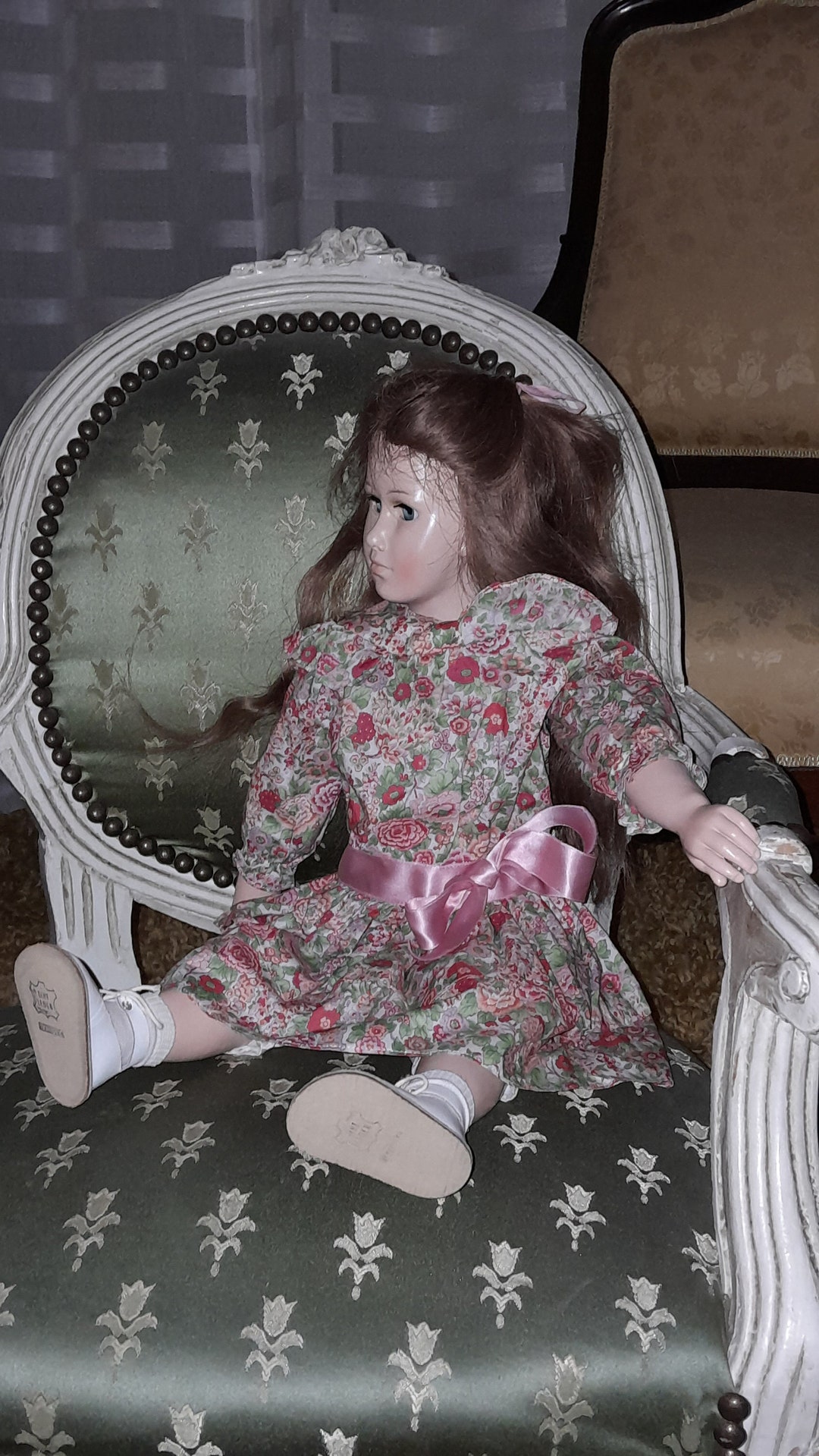 Ancienne poupée allemande bebe caractere yeux riboulants 40