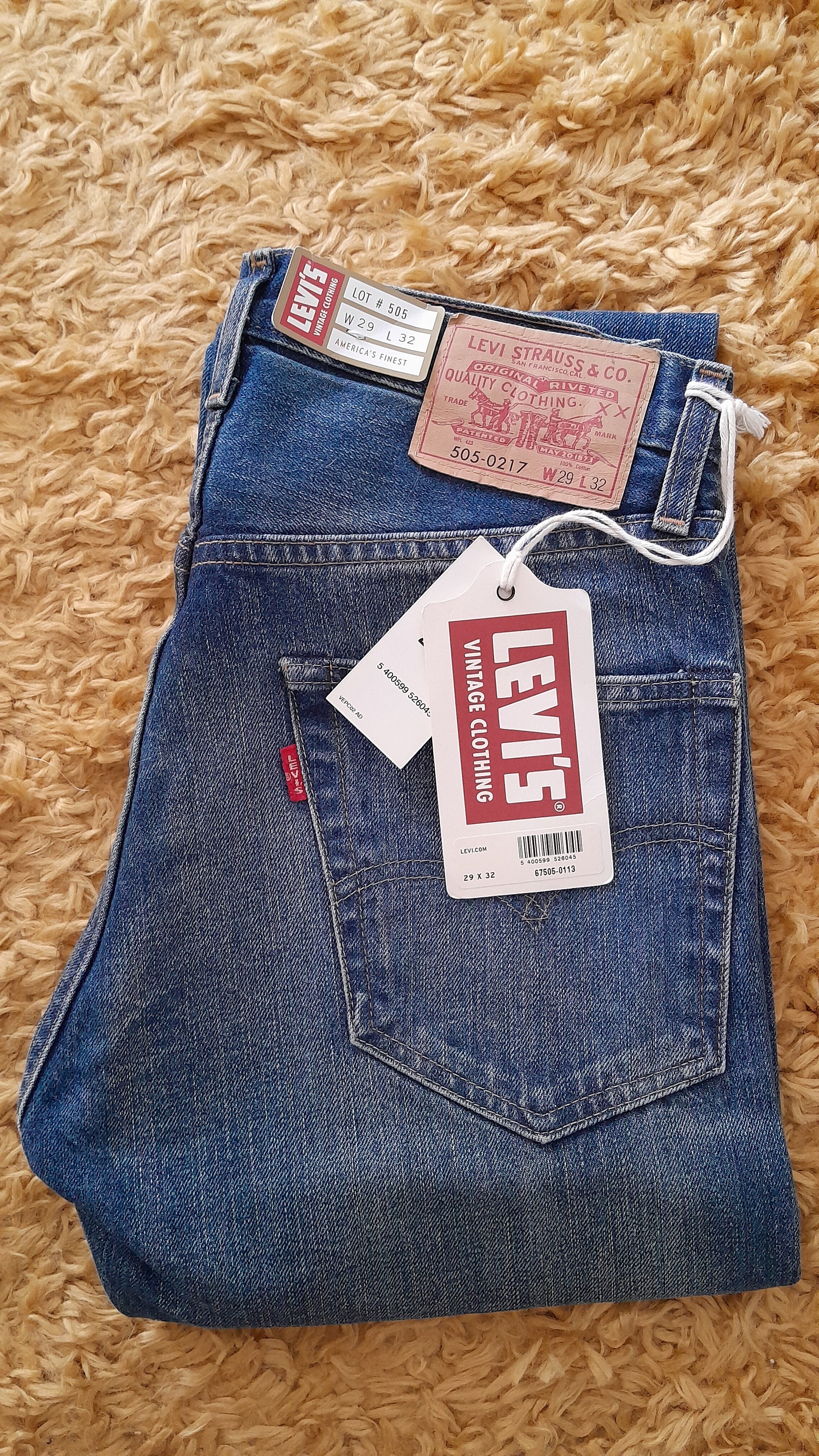 Levi's Levi's Vintage Clothing 1954 501Z Rigid Denim 12oz Cone Mills Denim  - Made in USA, Denim