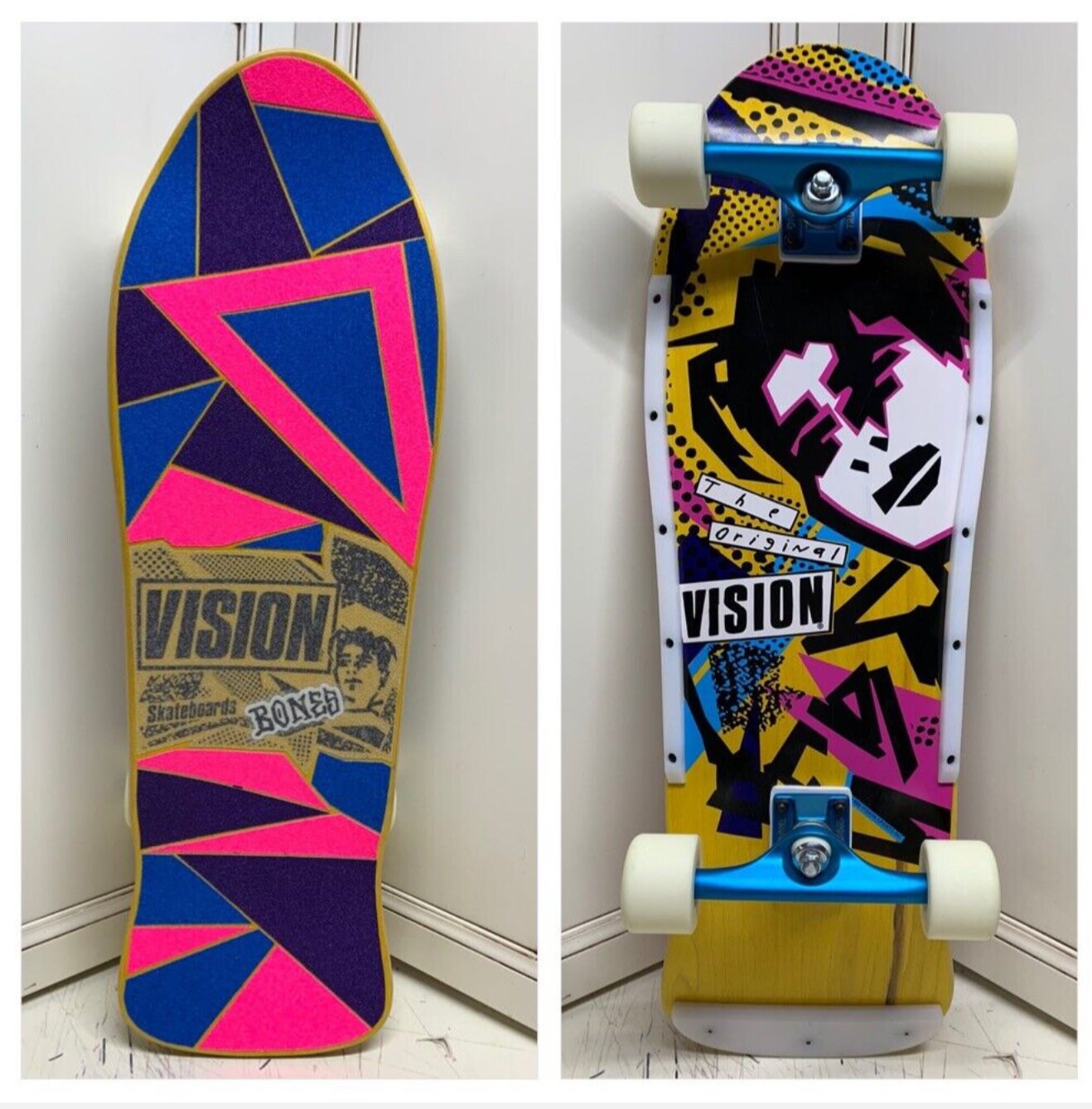 c*i様 Mark Gonzales SkateBoard Real x Krooked Mark Gonzales Cartoon Black/Yellow 7.75