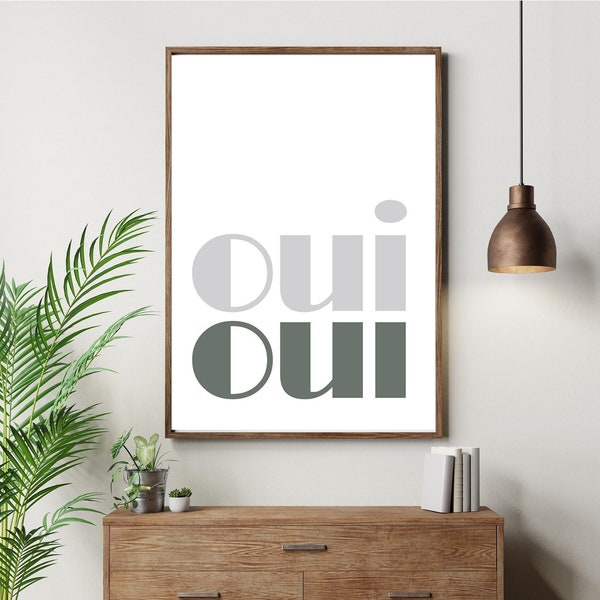 Bathroom Prints | Oui Oui | French Powder Room Poster | Salle de Bain Decor | Perfect  Gift |  PRINT or DIGITAL DOWNLOAD