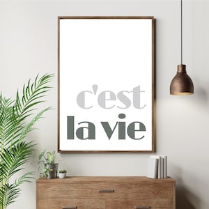 C'est la Vie, Arte murale francese, Citazione "That's life", Stampe francesi, Stampe murali, Regalo perfetto, STAMPA