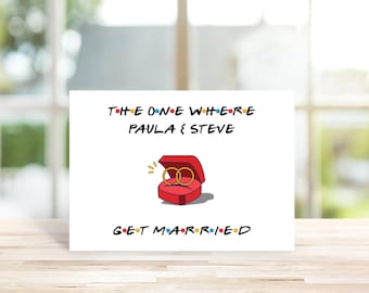 Tarjeta de boda personalizada inspirada en la amistad