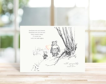 Tarjeta de pésame de Winnie the Pooh, Pérdida de un ser querido, Condolencias