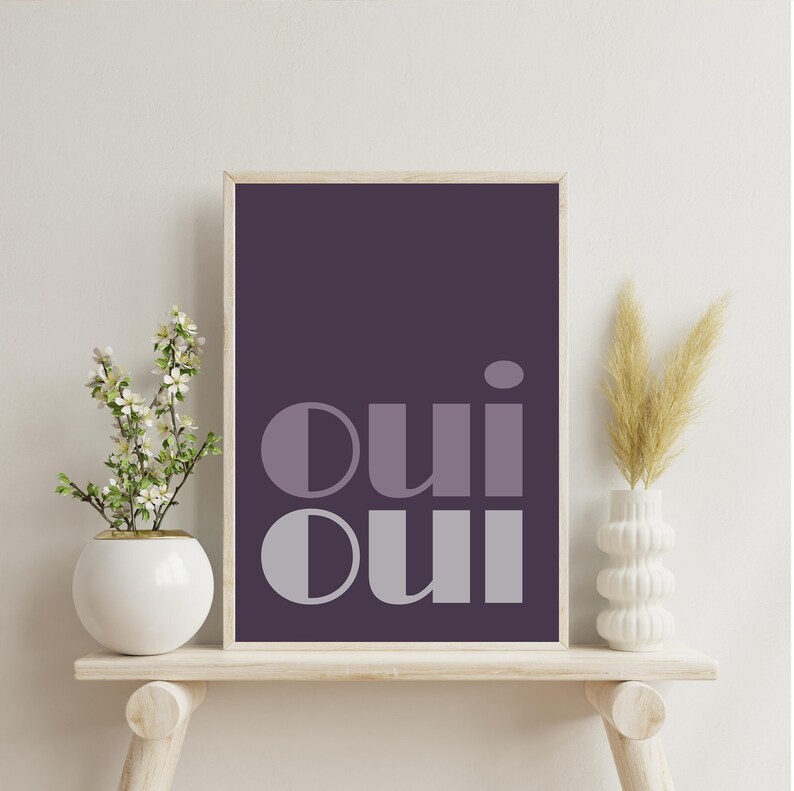 Bathroom Prints Oui Oui French Powder Room Poster Salle | Etsy