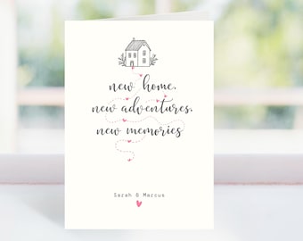 Gepersonaliseerde New Home-kaart, housewarmingcadeau