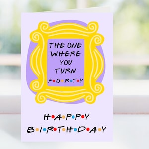 Tarjeta de cumpleaños inspirada en "El que... ¿Dónde?", tarjeta de felicitación personalizada. Elige tu edad. Disponible en 12,7 x 18,8 cm o 15,2 x 23,8 cm.