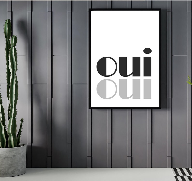 Bathroom Prints Oui Oui French Powder Room Poster Salle | Etsy